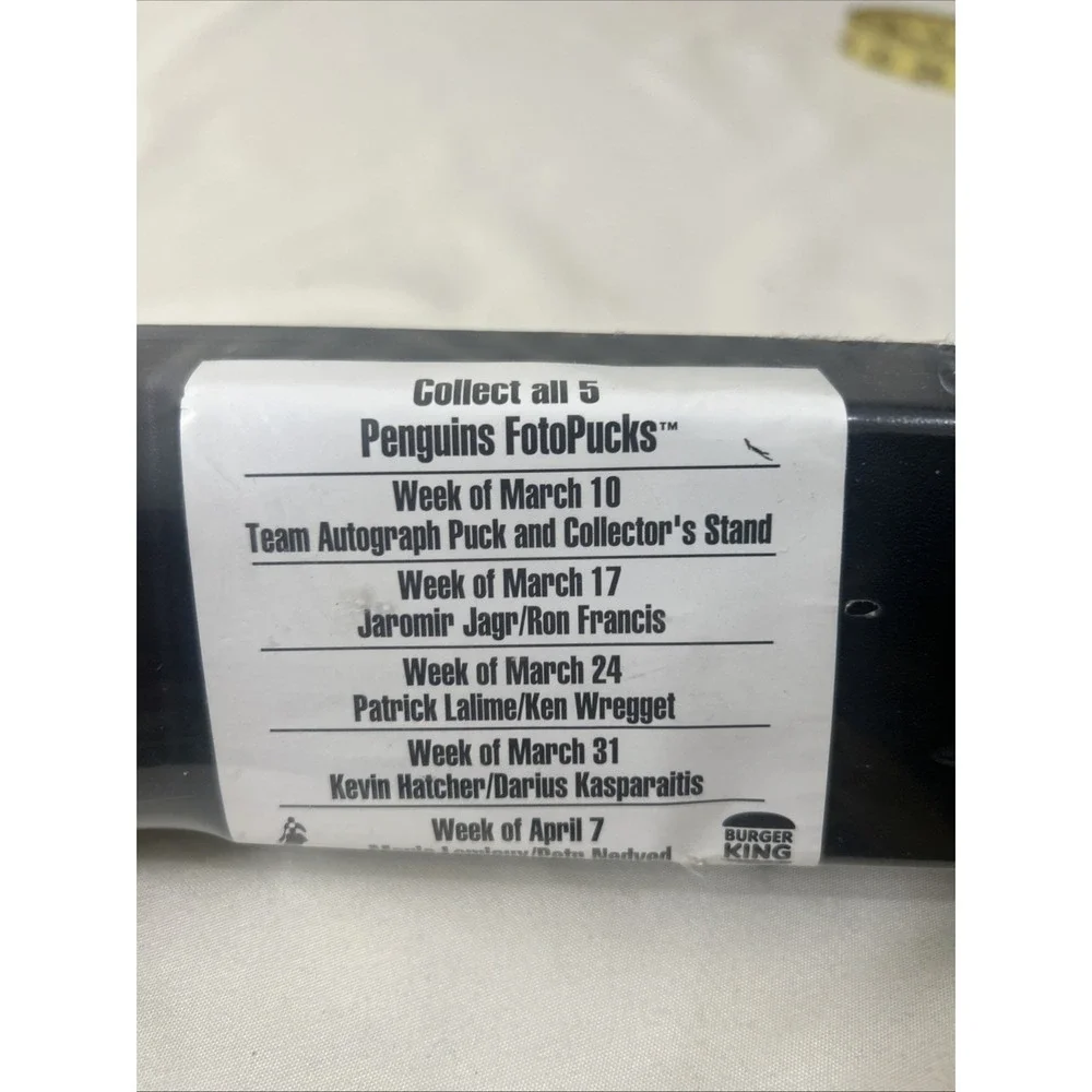 Pittsburgh Penguins Northeastern Champions 95-96 FotoPucks Burger King Stand